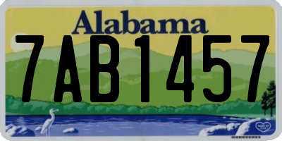 AL license plate 7AB1457