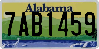 AL license plate 7AB1459