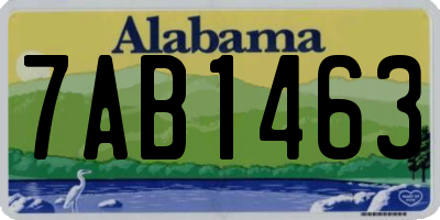 AL license plate 7AB1463