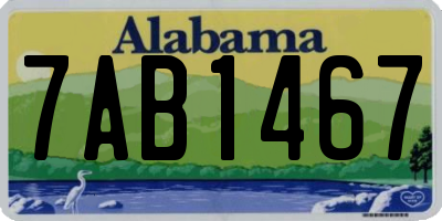 AL license plate 7AB1467