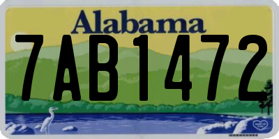 AL license plate 7AB1472