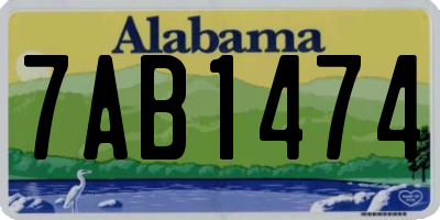 AL license plate 7AB1474