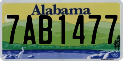 AL license plate 7AB1477