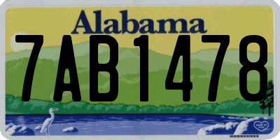 AL license plate 7AB1478