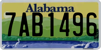 AL license plate 7AB1496