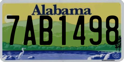 AL license plate 7AB1498