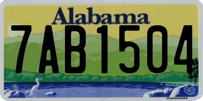 AL license plate 7AB1504