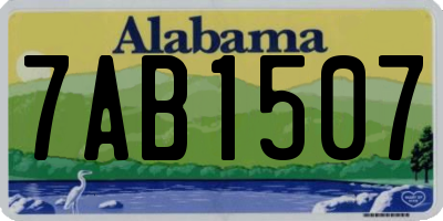 AL license plate 7AB1507
