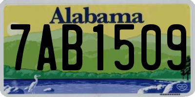 AL license plate 7AB1509