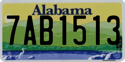 AL license plate 7AB1513