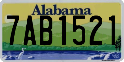 AL license plate 7AB1521