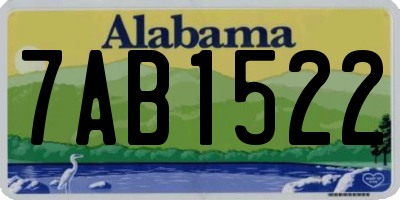 AL license plate 7AB1522