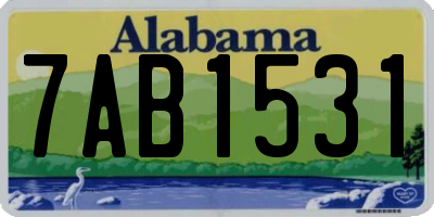AL license plate 7AB1531