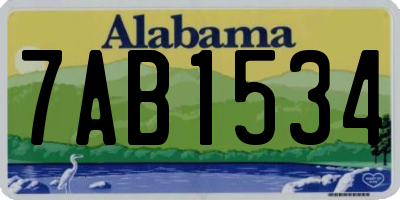 AL license plate 7AB1534