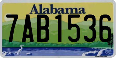 AL license plate 7AB1536