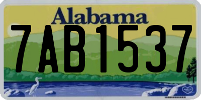 AL license plate 7AB1537