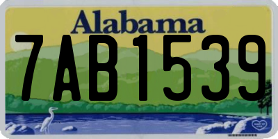 AL license plate 7AB1539