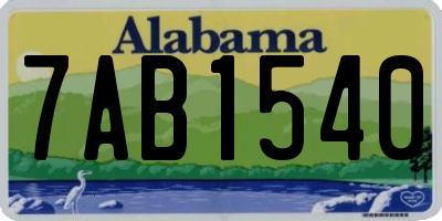 AL license plate 7AB1540