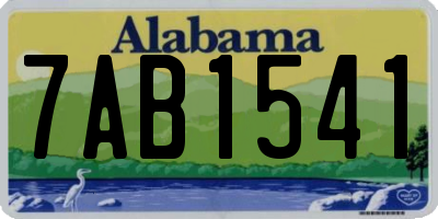 AL license plate 7AB1541