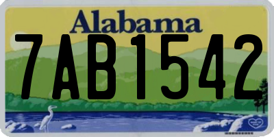 AL license plate 7AB1542