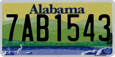 AL license plate 7AB1543