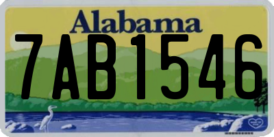 AL license plate 7AB1546