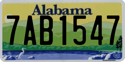 AL license plate 7AB1547