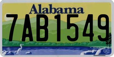 AL license plate 7AB1549