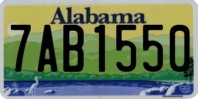 AL license plate 7AB1550