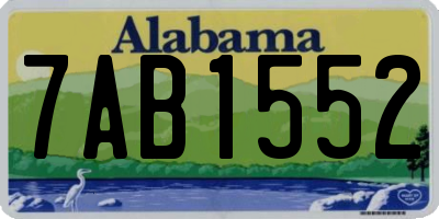 AL license plate 7AB1552