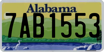 AL license plate 7AB1553