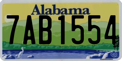 AL license plate 7AB1554