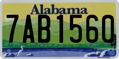 AL license plate 7AB1560