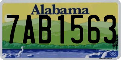 AL license plate 7AB1563