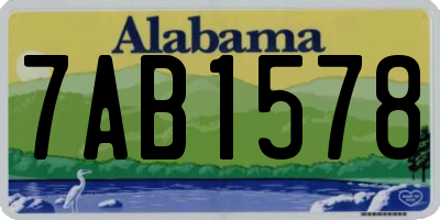 AL license plate 7AB1578