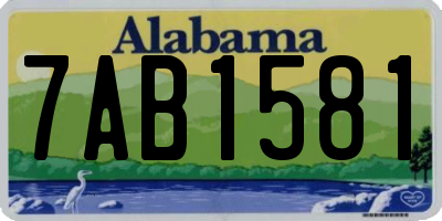 AL license plate 7AB1581