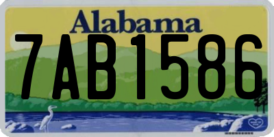 AL license plate 7AB1586