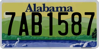AL license plate 7AB1587