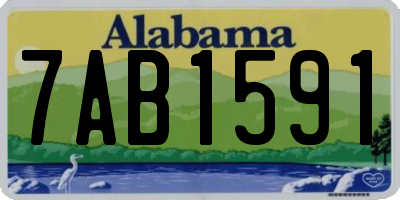 AL license plate 7AB1591