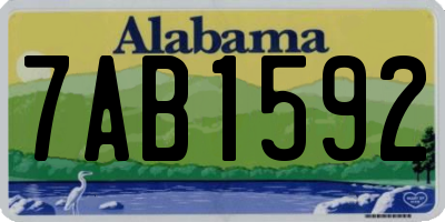 AL license plate 7AB1592