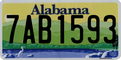 AL license plate 7AB1593