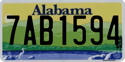 AL license plate 7AB1594