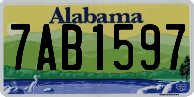 AL license plate 7AB1597