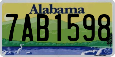 AL license plate 7AB1598