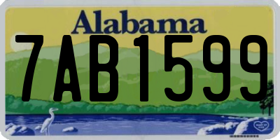 AL license plate 7AB1599