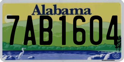 AL license plate 7AB1604