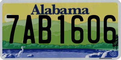 AL license plate 7AB1606