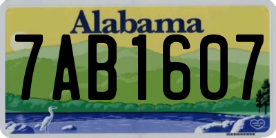 AL license plate 7AB1607