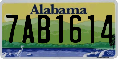 AL license plate 7AB1614