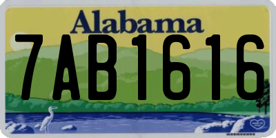 AL license plate 7AB1616
